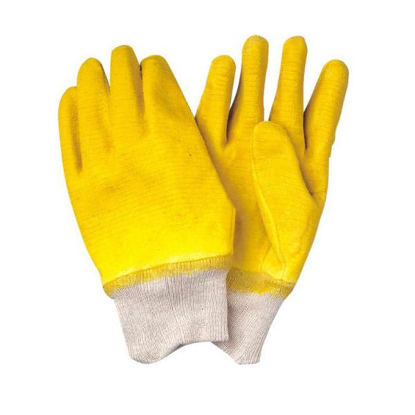 Protect Your Hands in Style with LX4001 CE Yellow Latex Fully Coated Knit Wrist