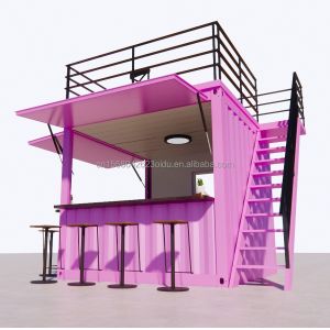Steel Frame and Galvanized Steel Bending Prefabricated Container Restaurant