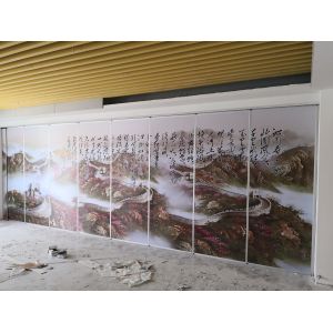 China Banquet Hall Wooden Acoustic Sliding Partition Walls / Movable Wall Panels on sale