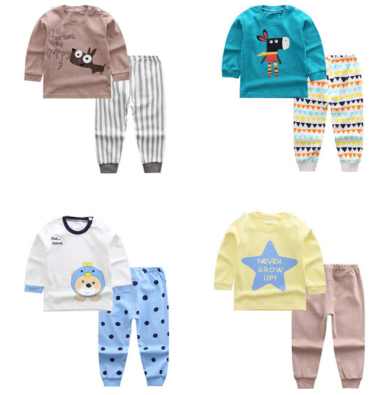 Buy New Arrived wholesale Animal patterns long sleeve kids clothing set at wholesale prices