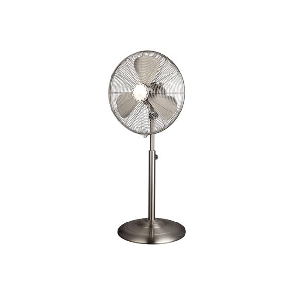 2 Speed 18" Metal Retro Pedestal Fan Oscillating 60W Copper Motor