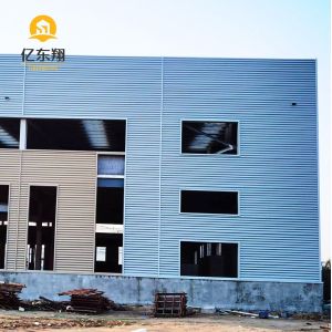 Prefab Steel Warehouse with Glass Wool Panels
