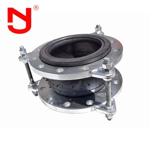 DN250 Flanged Rubber Expansion Joint Of Limit Pull Rod