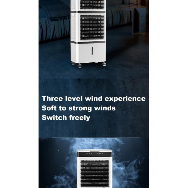 14L Double Layer Evaporative Mobile Mechanical Floor Water Air Cooling Fan Air Cooler