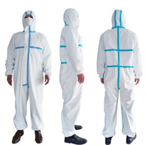 Tensile Resistance Disposable Protective Gowns Waterproof And Breathable Chemical Suit