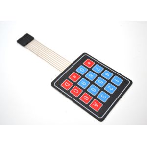 China Matte Surface Embossed Tactile Membrane Switch Scratch Resistant Square Shaped on sale