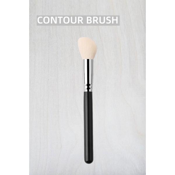 A29 Soft Delicate Animal Hair Makeup Brushes For Highlighter Matte Black Handle