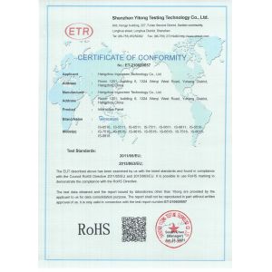 Ingscreen Technology Limited Certifications