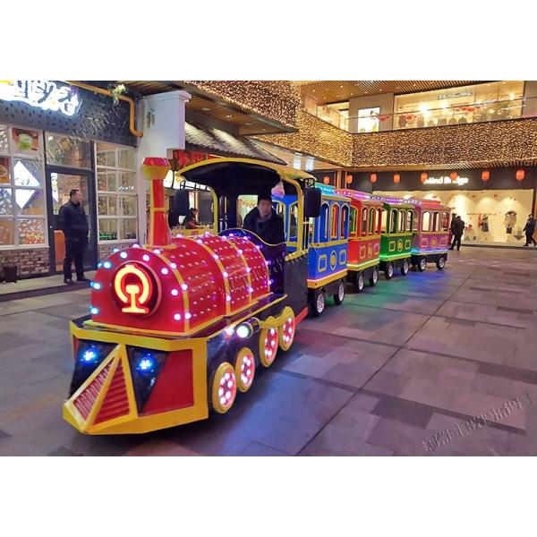 Buy Trackless Electric Ride On Train For Kids Amusement Park Rides ISO9001 at wholesale prices