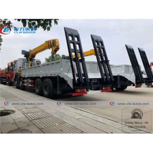 8x4 HOWO Flatbed Truck Mounted Telescoping Boom Crane