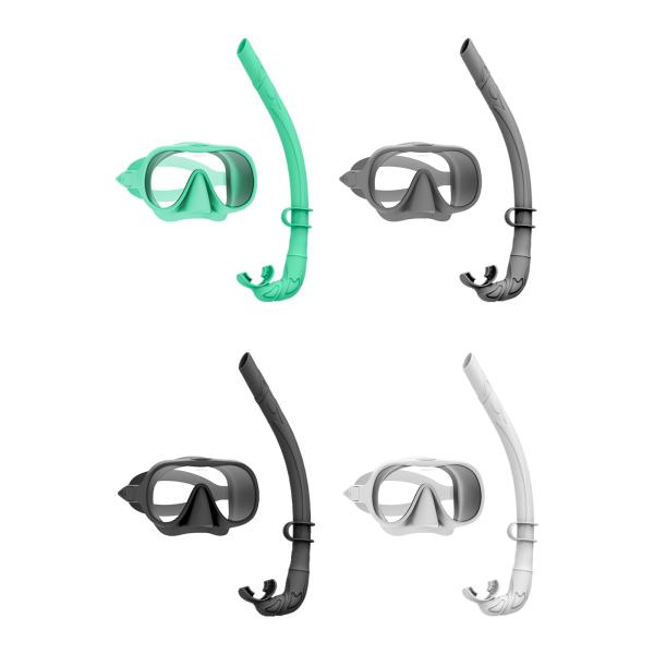 Single Tempered Glass Silicone Dry Snorkel Mask and Snorkeling Set for Adult in Snorkel Mask Set