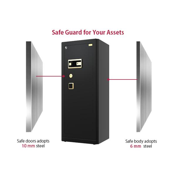 H1580mm Jewelry Safe Box For Sale With 7 Open Ways Smart Luxury Watch Winder Safe