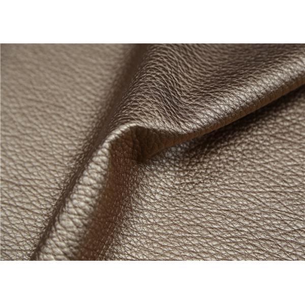 Viscose Backing Soft PU Leather , Durable Faux Leather Upholstery Fabric