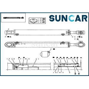 Quality Swing Cylinder Seal Kit 72275471 Case Repair Kit For CX16B Mini Crawler Excavator for sale