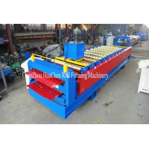 Quality Colored Metal Wall Profile Double Layer Steel Roofing Roll Forming Machine PLC Control for sale