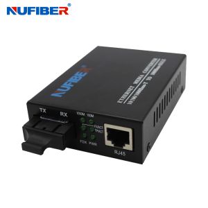 10/100/1000M Fiber Media Converter Dual Fiber Single Mode 1310nm 20km SC