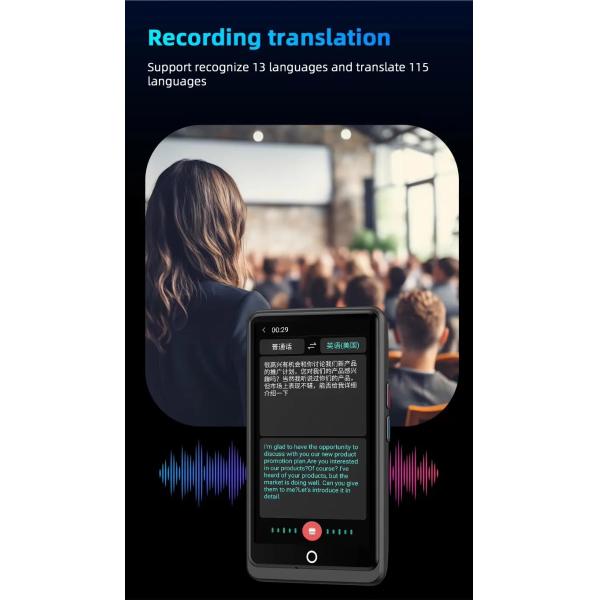 AI Writing ChatGPT Instant Voice Translator Machine Multi Language 4inch