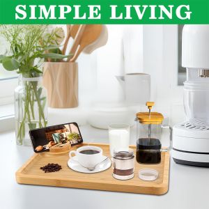 Countertop Serving Bamboo Platter Tray Plate Dish Rectangle