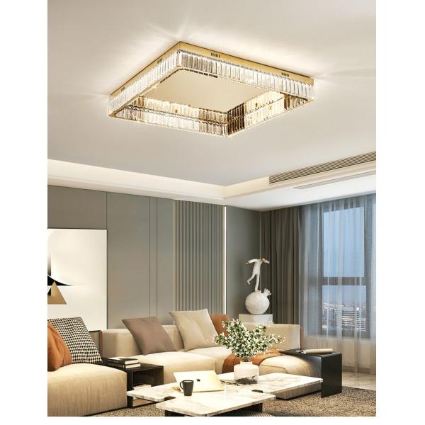 JYLIGHTING K9 Crystal Modern Luxurious High Ceiling Bedroom French Ceiling Light Minimalist Linear Led Ceiling Light