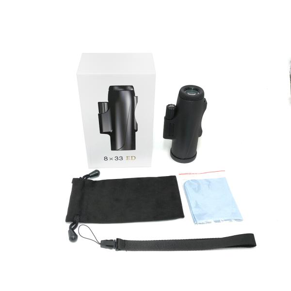 8×33 Mobile Phone Monocular Telescope ED Glass IPX7 Waterproof Starscope For Camping Hunting