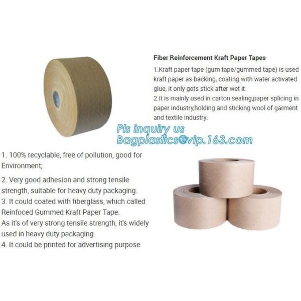 Heavy Packing Labelhhh Tape Label / Gummed Tape Kraft With PE Coated