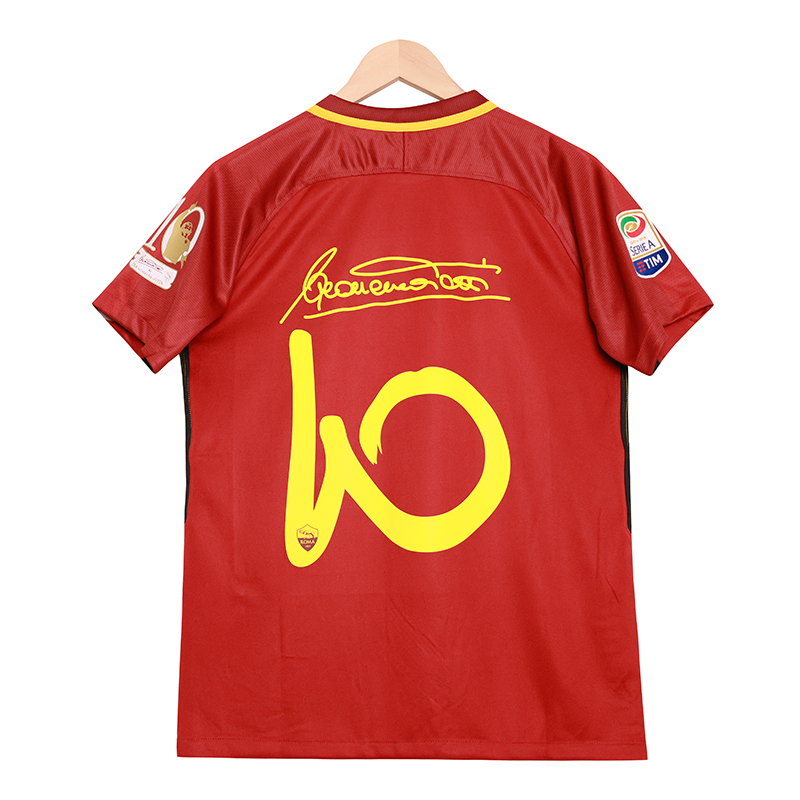 Roma 2017-2018 Season No. 10 Retirement Commemorative Home Jersey Group