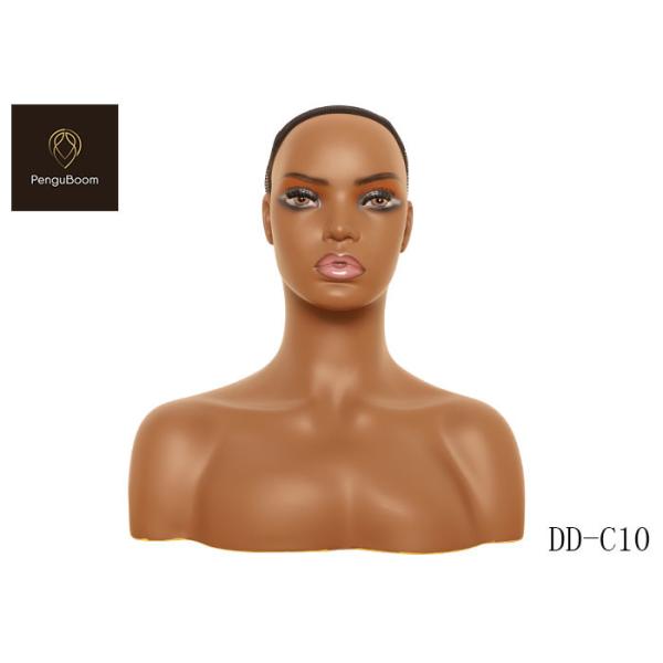 Buy Washable Pierceable Mannequin Head Shoulders With Meticulous Makeup at wholesale prices