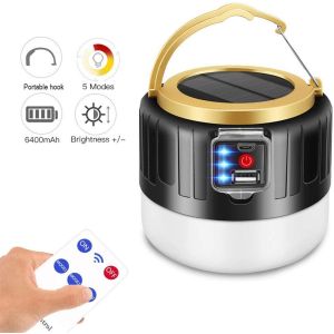 OEM Solar Rechargeable Camping Lantern ABS Rechargeable