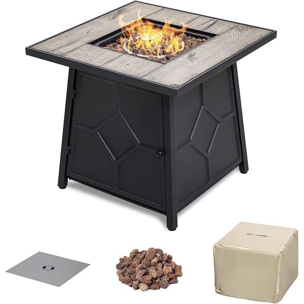 Buy Propane 50000 BTU Square Garden Fire Pit With Waterproof Cover at wholesale prices