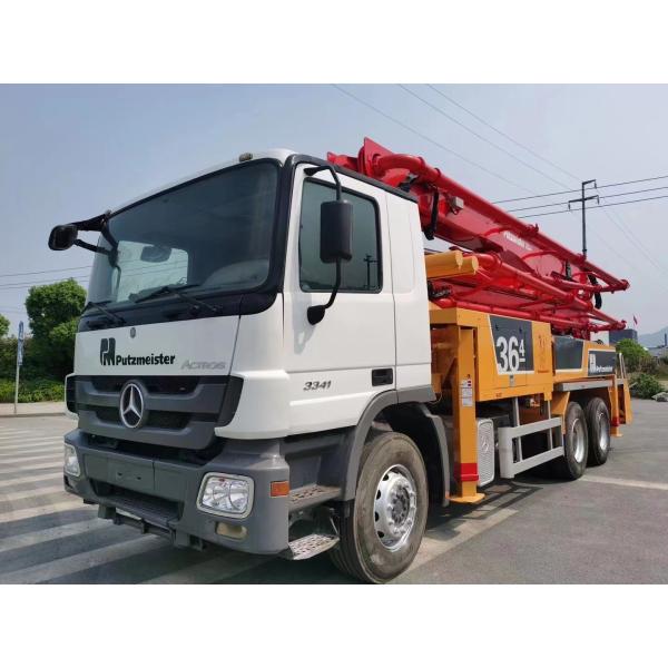 Buy Used Concrete Pump Truck Benz Chassis 36 Meters Putzmeister Pump at wholesale prices