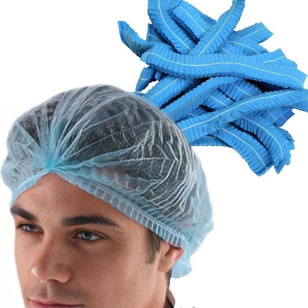 15GSM V101 Disposable Non Woven PP Clip Strip Bouffant Hairnet Mob Cap with