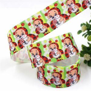 Cute Cartoon Logo Print Grosgrain Ribbon For Gift Wrapping