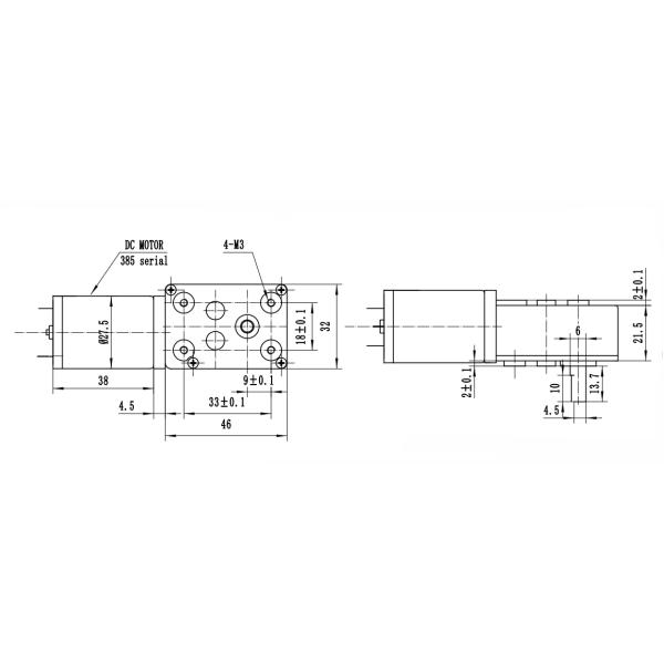 High Torque small electric motor DC Worm Gear Motor DIY Mini Gear Motor 24V with Gear Box
