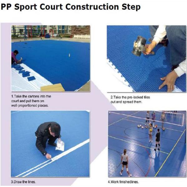 100% new material interlocking outdoor portable FIBA basketball court sports