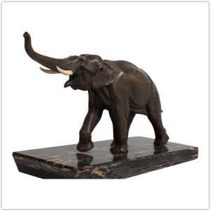 Character Ornaments Antique Bronze Elephant Statue For Home / Garden