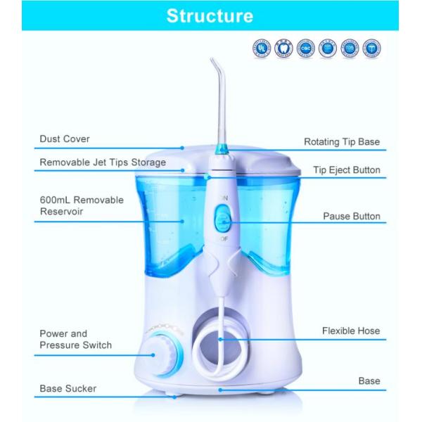 7pcs Countertop Oral Irrigator Fc169 Mini Water Flosser Home Appliance Small