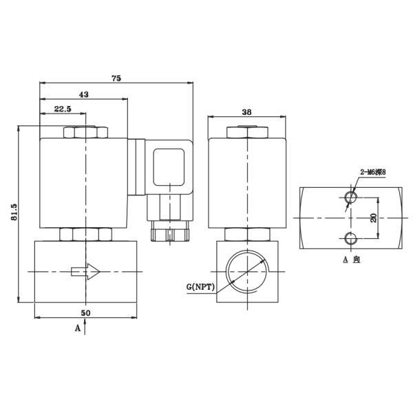 1/4'' 3/8'' 1/2'' 2 Way NC Compact Brass Electric Solenoid Valve 24V 220V