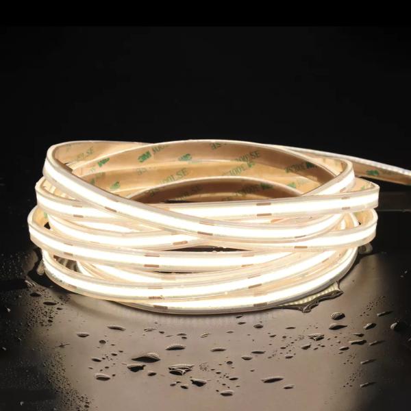 Waterproof IP65 IP67 IP68 COB LED Strip Lights CRI90 12V 24V Indoor Outdoor Dimmable Decoration 5M Flexible