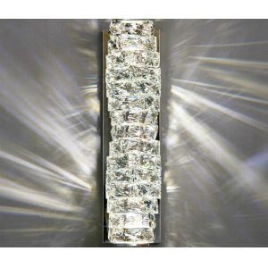 China Luxury Modern K9 Crystal Wall Lamp Stainless Steel on sale