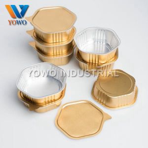 China Eco Friendly 490ml Disposable Aluminum Foil Food Containers on sale