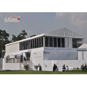 Temporary Movable White Party Marquee With Glass Walls And ABS Walls