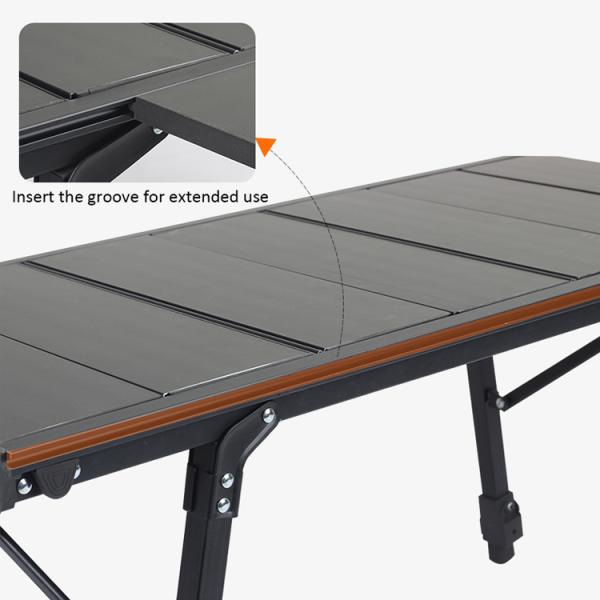 Adjustable Lightweight Camping Table for Hiking Garden BBQ Beach Picnic Kitchen