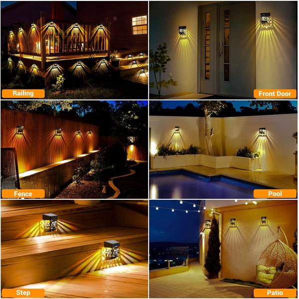 Buy Outdoor Waterproof Solar Fence Light LED Wall Lamp For Garden Patio at wholesale prices