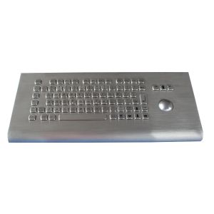 Quality IP65 waterproof mountable stainless steel kiosk metal keyboard with trackball for sale