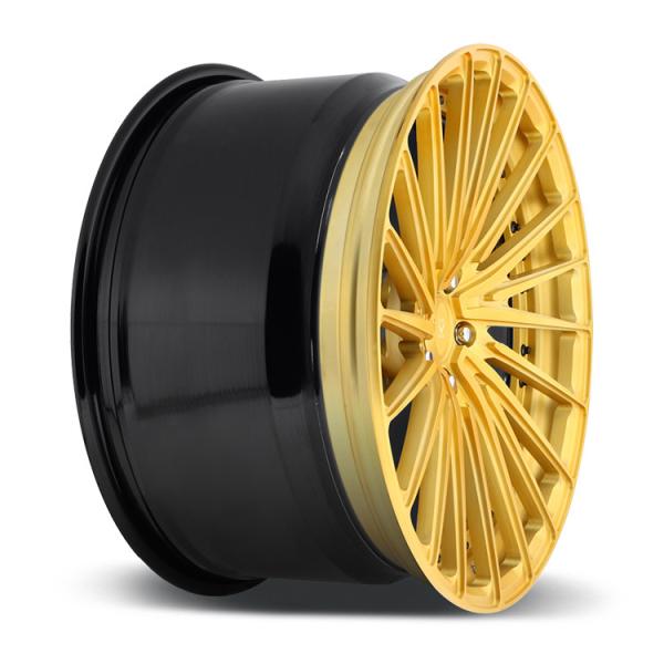Gold Brush Spokes 2 Piece Forged Wheels For Mercedes Benz Glc 20inch Rotational Polish Stepped