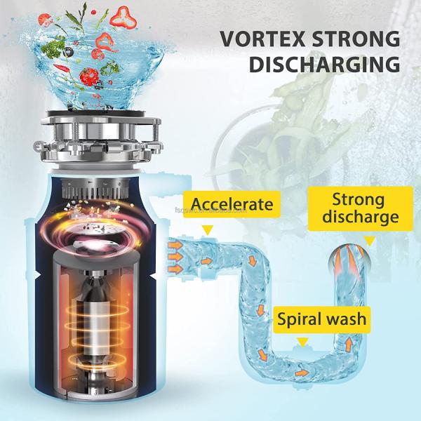 450W Garbage Disposal Machine Household Continuous Food Disposer Waste Kitchen Sink Waste Disposal