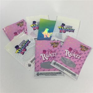 Child Resistant Resealable Plastic Bags Glossy Runtz Packaging Cookies Seed