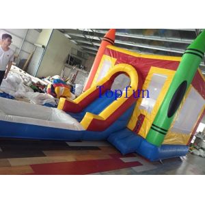 Quality Commercial PVC Tarpaulin Inflatable Jumping Castle With Water Slide for sale