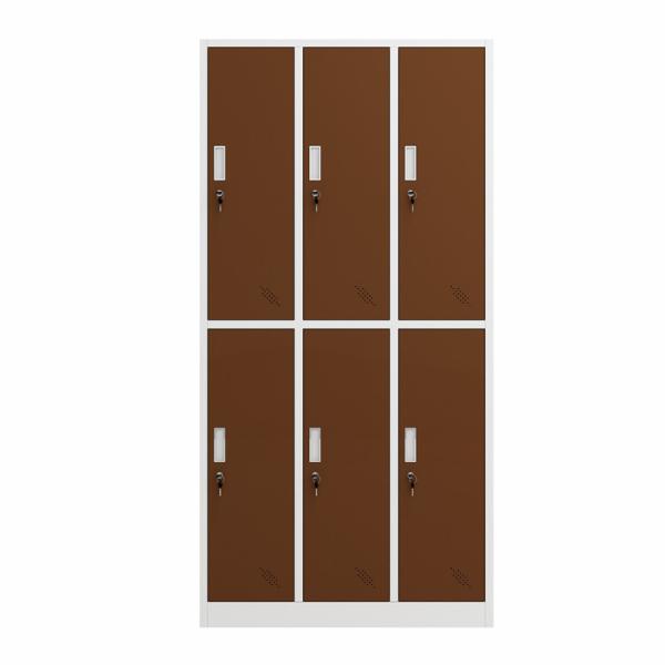 Buy Gym School Use Steel Storage 6 Doors Wardrobe Locker With Lock at wholesale prices