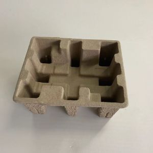 Moisture Resistant Molded Fiber Pulp Boxes Beverage Carriers Food Trays